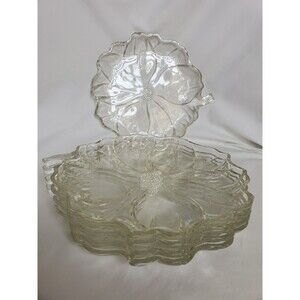 Garden Club by colony salad plates, vintage glass
